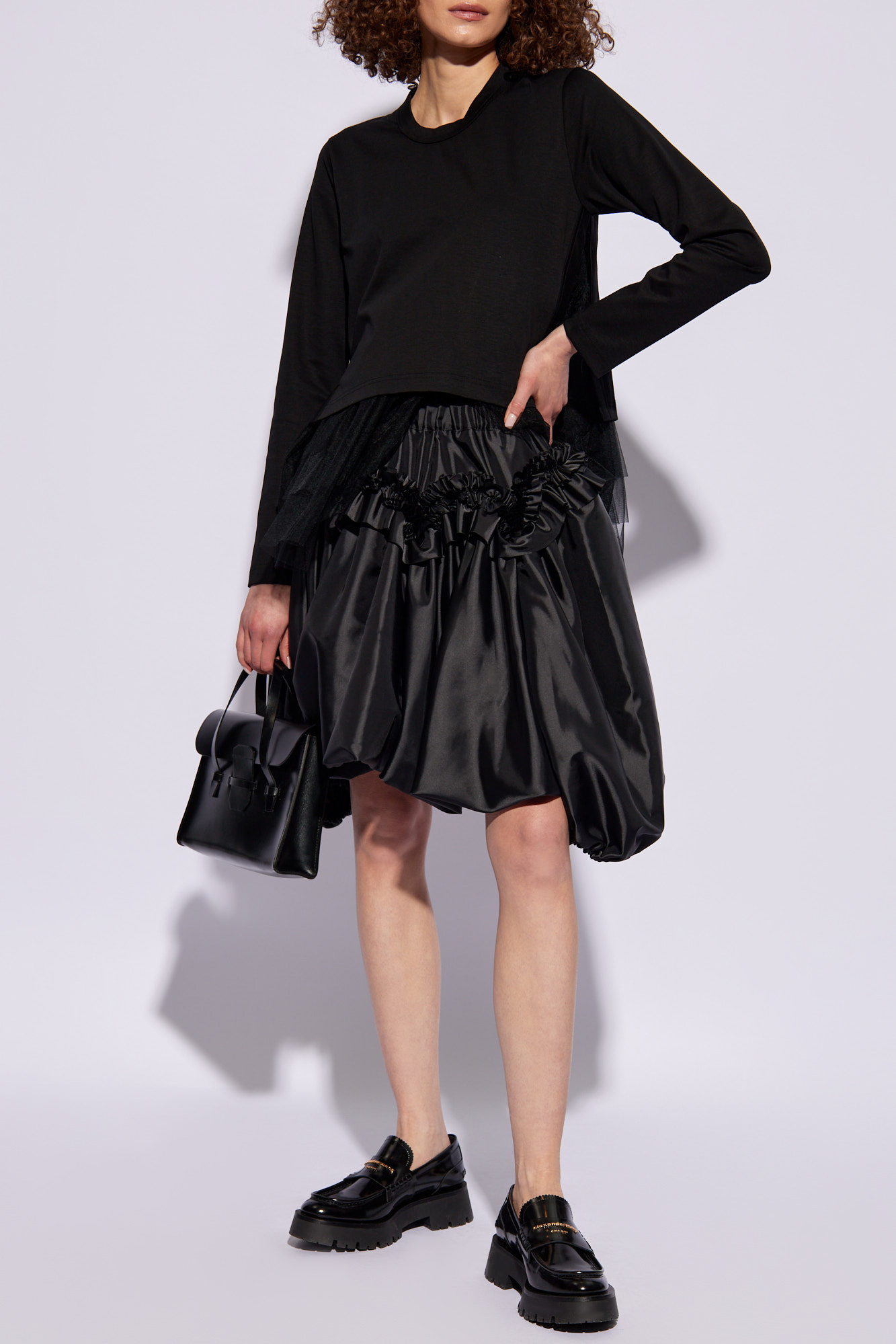 Black Top with tulle finish Comme des Garçons Noir Kei Ninomiya 